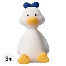 귀여운 오리 칫솔꽂이 다용도 걸이, 블루, 3개