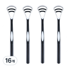 드위트리 럭셔리 실리콘 브러쉬 혀클리너 흑백, 16개