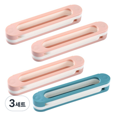 모나코올리브 무타공 3단 폴딩 슬리퍼홀더 4p 세트, 핑크, 핑크, 핑크, 터키블루, 3세트