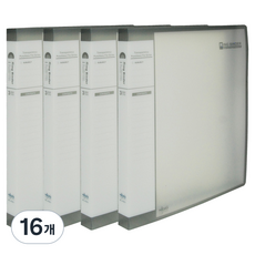 마이다스 PP투명 O링 바인더 3공 민 2cm A4, 흑색, 16개