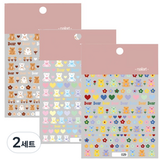 指甲貼紙泰迪熊套組 3, 混色, 2組