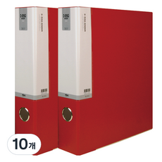 玄風 D型環裱褙活頁夾 索引型 5公分 3孔 A4, 紅色, 10個