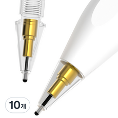 구스페리 애플펜슬 펜촉 무소음 소프트 팁스 샤프형, 투명, 10개