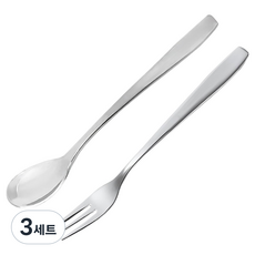 키친이레 밀러 양식기 티 커트러리, 3세트, 티스푼 + 티포크