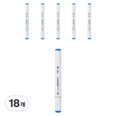 deLi 得力 三角雙頭麥克筆 70 皇家藍 70803A, 1 種顏色, 18個