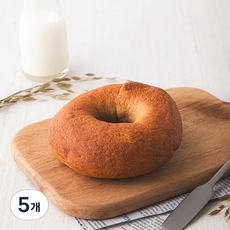 브로드카세 발효종 호밀 통밀 베이글, 120g, 1개입, 5개