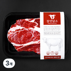 참연담소 국내산 소고기 등심 구이용 (냉장), 3개, 200g
