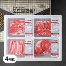 도드람한돈 으뜸모음 삼겹살 500g + 목심 500g + 앞다리불고기 500g + 항정살 300g 구이세트 (냉장), 1.8kg, 4세트