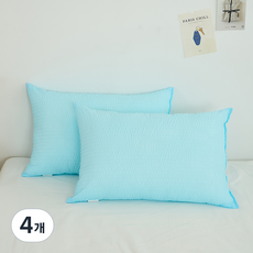 아임리빙 사계절 쿨링 시어서커 통세탁 베개, 스카이, 4개