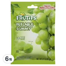 FRUTIPS 黑嘉麗 菲樂寶 軟糖 青葡萄口味, 6個, 60g