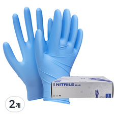G CLUB 丁腈手套 無粉型 100入, 藍色, 小(S), 2個