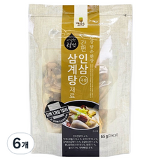 해맑음 간편 인삼 삼계탕 재료, 65g, 6개