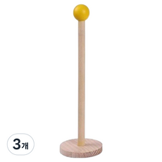 미르홈퍼니 원목 키친타올 홀더 머리띠 머리끈 정리, 원형, 3개 원형, 3개