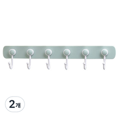 河綠色整潔的壁掛式衣架, 綠色, 2件