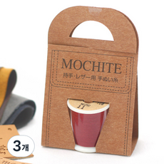 FUJIX Ltd. 富士克 MOCHITE 皮革人造皮革用線, 11 紅色, 3個