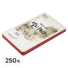 종이문화 헬로우아트캘리팩 두꺼운 엠보엽서 200g 57 엣지레드, 104 x 153 mm, 250개