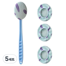 Seliving 搓澡巾背刷 + 長柄補充包 3件組 370 x 105 x 75 mm, 5套, 藍色