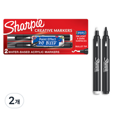 샤피 크리에이티브 수성 아크릴 마커 총알팁, 2개, 2색