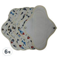 WIZLLY 防水棉衛生棉 小型 迷彩紅色, 中型, 5入, 6個