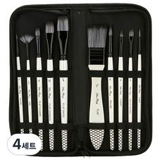 아베른 수채화붓 화이트 그레이 10종 세트, 9.9 x 23.2 cm, 4세트