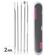 Phineus不鏽鋼粉刺擠壓鑷子 5種組 C型, 單色, 2組