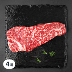 안성한우 무항생제 인증 채끝 1++등급 (7) 구이용 (냉장), 200g, 4개