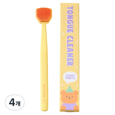 버터 패밀리 캐릭터 혀클리너 옐로우, 45g, 4개