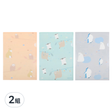 KOKUYO 國譽 mofumofu L型文件夾 A4 3個, 2組, WSG-FU5M710