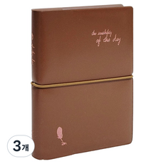Iciel design of the day 行事曆 日記本 M, 3個, 咖啡棕