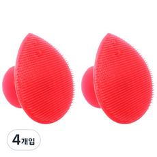 Skin Love 矽膠潔面墊, 紅色, 4入