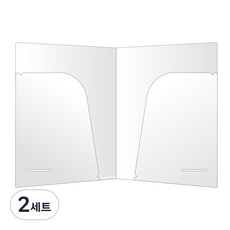 Orange Office A4 A3兼用雙口袋L型文件夾 10個, 透明, 2組