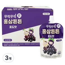 茁壯成長 紅參勇健 葡萄乳酸菌果汁 20入, 3個, 1.6L