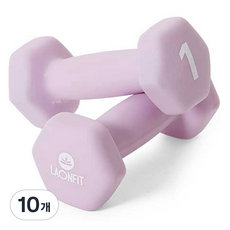 LAONFIT 啞鈴 粉彩紫, 10個, 1kg