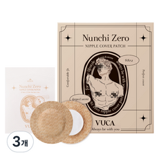 뷰카 눈치제로 니플 커버 패치 37mm 98매, 3개