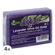 리제스크레타 라벤더 올리브 오일 비누, 87g, 4개