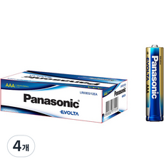 Panasonic EVOLTA 頂級鹼性 AAA 電池 LRO3EG, 12入, 4個