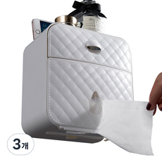 에코벨 엠보 욕실 휴지 걸이 서랍형, 화이트, 3개