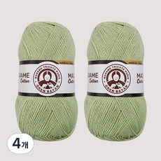 DIKTAS Madame Cotton棉質混紡毛線 2入, 19. 薄荷, 4個