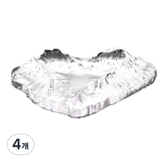 FTSY 透明水晶便攜式煙灰缸, B, 4個