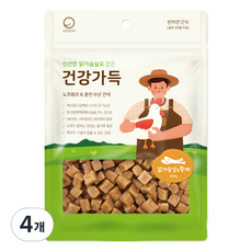 굿데이 강아지 건강가득 간식, 혼합맛(닭가슴살/황태), 300g, 4개