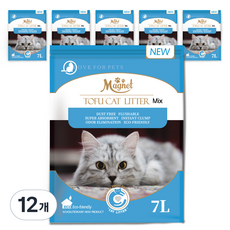 마그넷 두부 모래, 7L, 12개, 믹스향