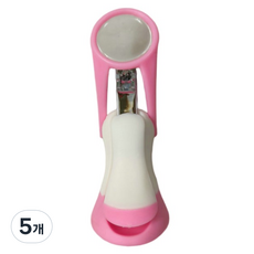 떼루와 유아용 전용 안심 뚝 돋보기 손톱깎이, 핑크, 5개