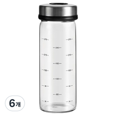 YOL 304 스테인레스 다이얼 글라스 조미료병, 6개, 300ml