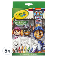 크레욜라 컬러링 크레용 미니박스 퍼피 구조대, 8색, 5개