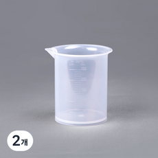 PP 반투명 계량컵, 화이트, 250ml, 2개