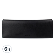 Recoz Reveur 經典皮革筆袋, 07 黑色, 6個