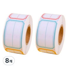 JF COMPANY 彩虹索引標籤姓名貼紙 捲筒式 25 x 40 mm 附格線, 320入, 綜合顏色, 8個