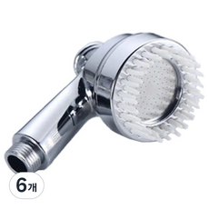 按摩蓮蓬頭, 銀色, 6個