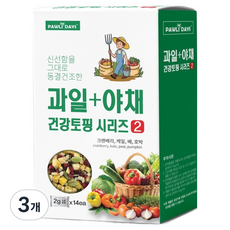 폴리데이 강아지 과일 야채 건강토핑 시리즈 No.2 간식 그린 14p, 28g, 3개, 혼합맛(호박/케일/배/크랜베리)