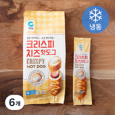청정원 크리스피치즈 핫도그 (냉동), 75g, 5개입, 6개